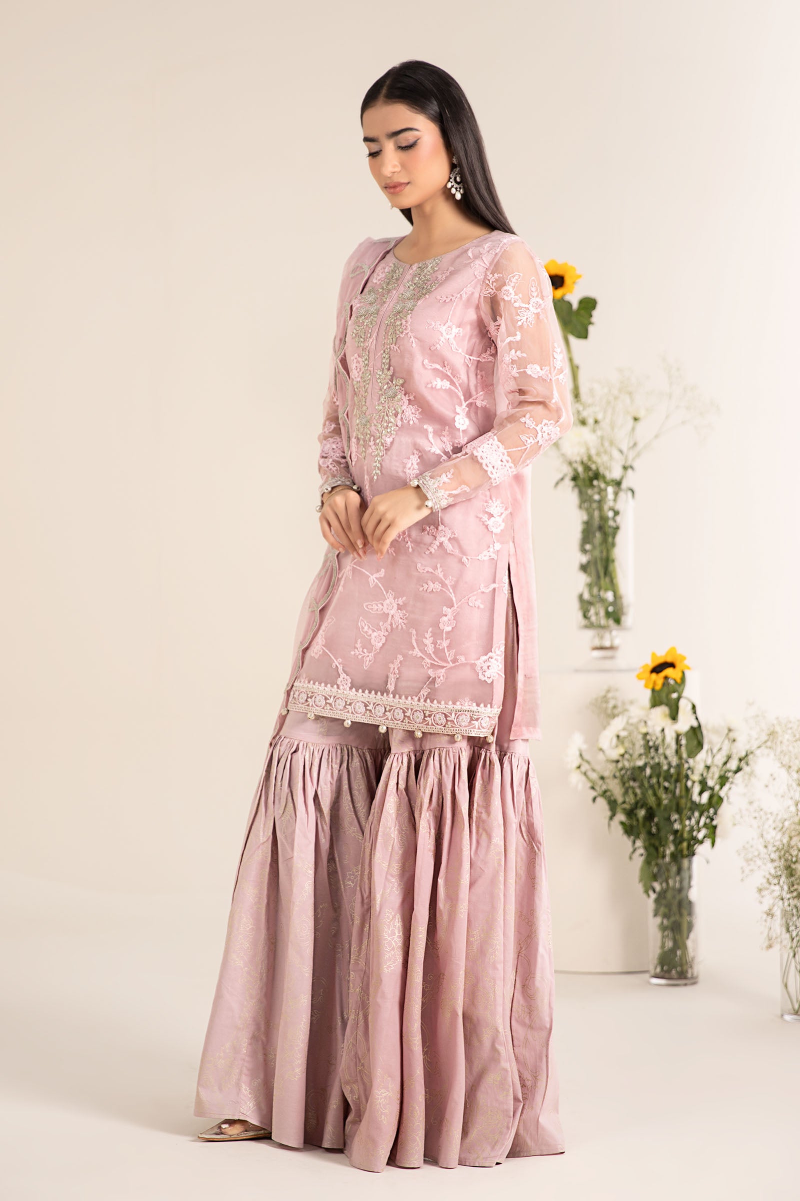 3 Piece Embroidered Cotton Silk Suit