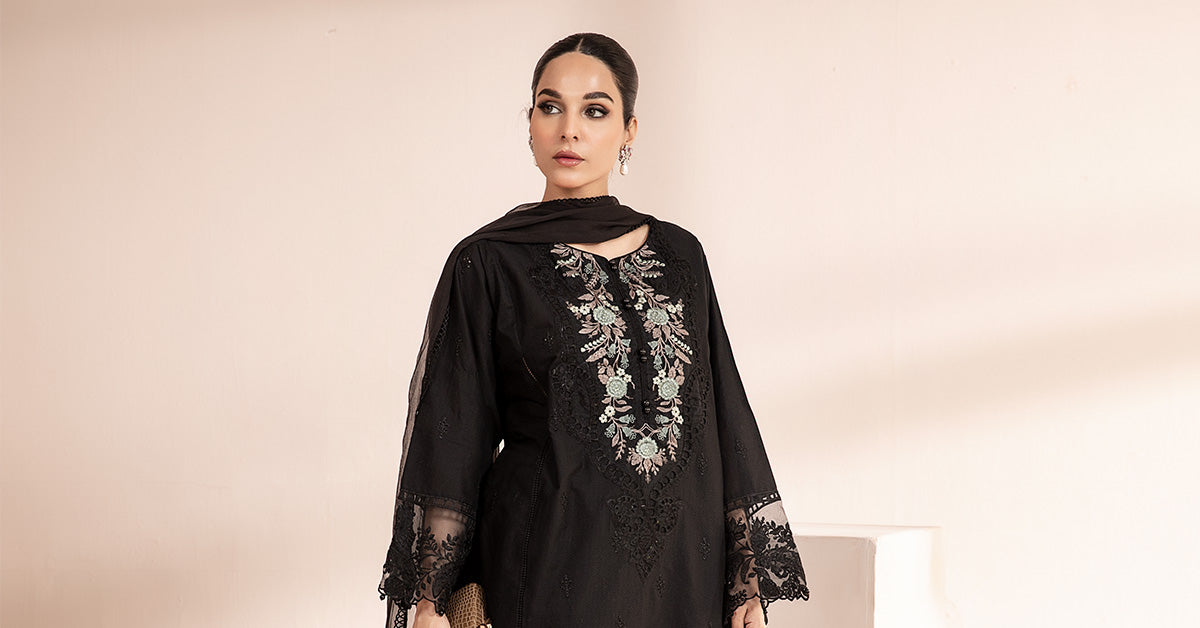 3 Piece Embroidered Self Jacquard Lawn Suit