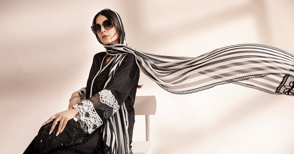 3 Piece Embroidered Self Jacquard Lawn Suit