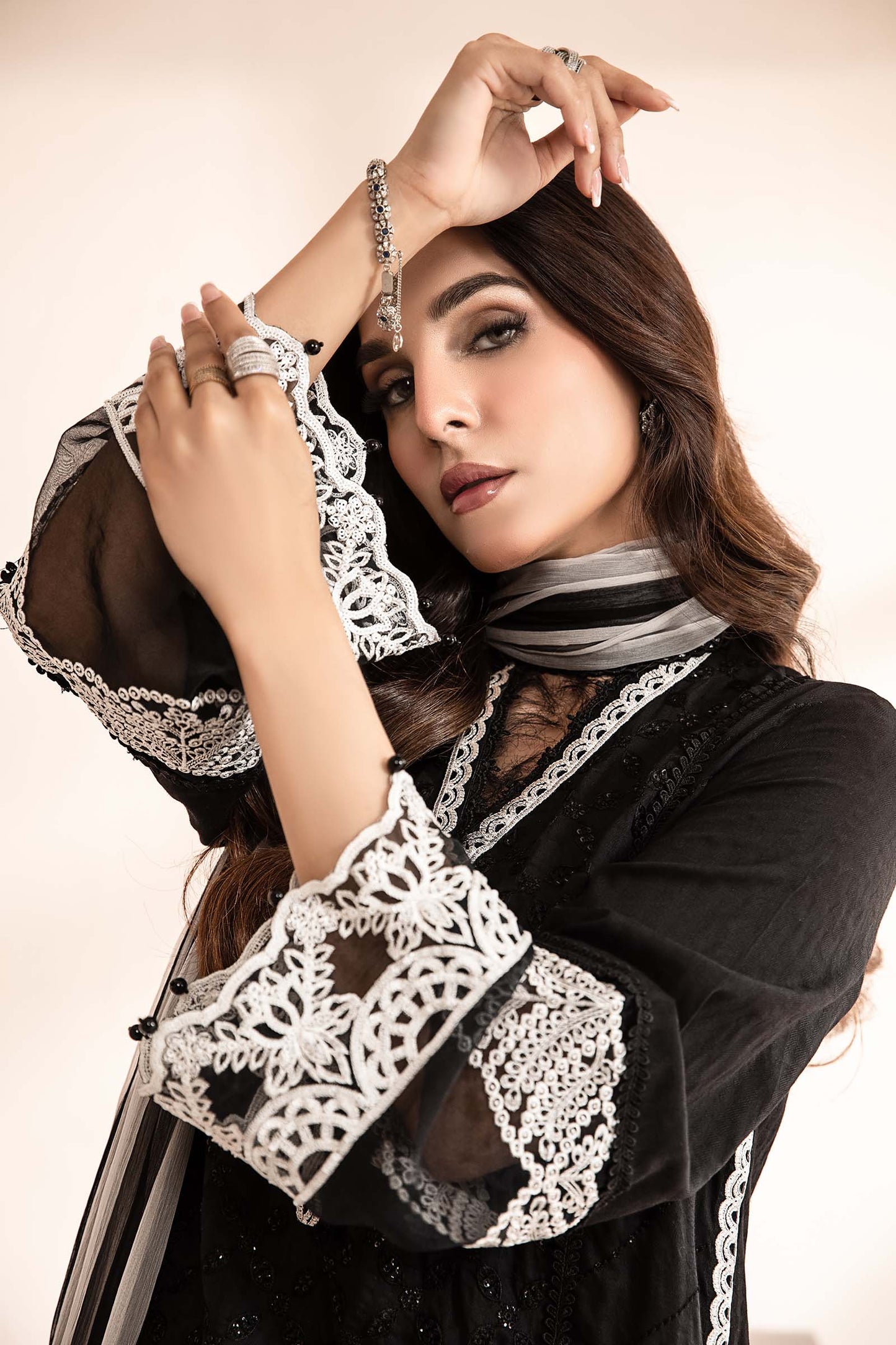 3 Piece Embroidered Self Jacquard Lawn Suit