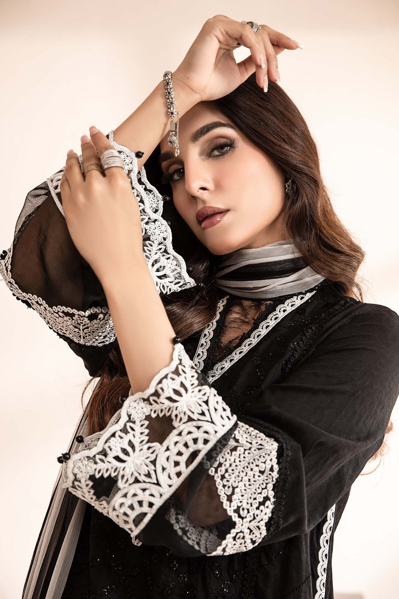 3 Piece Embroidered Self Jacquard Lawn Suit