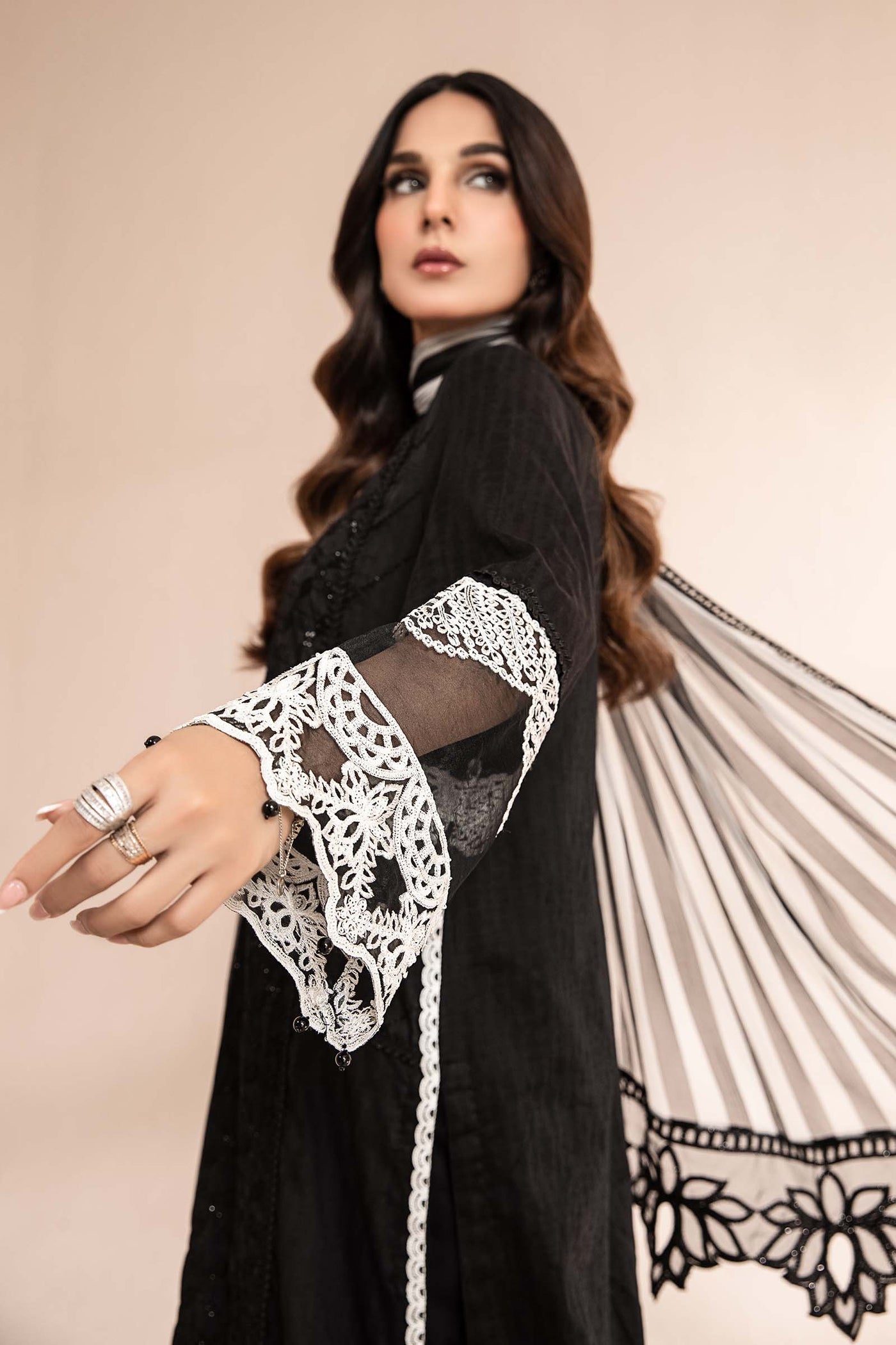 3 Piece Embroidered Self Jacquard Lawn Suit