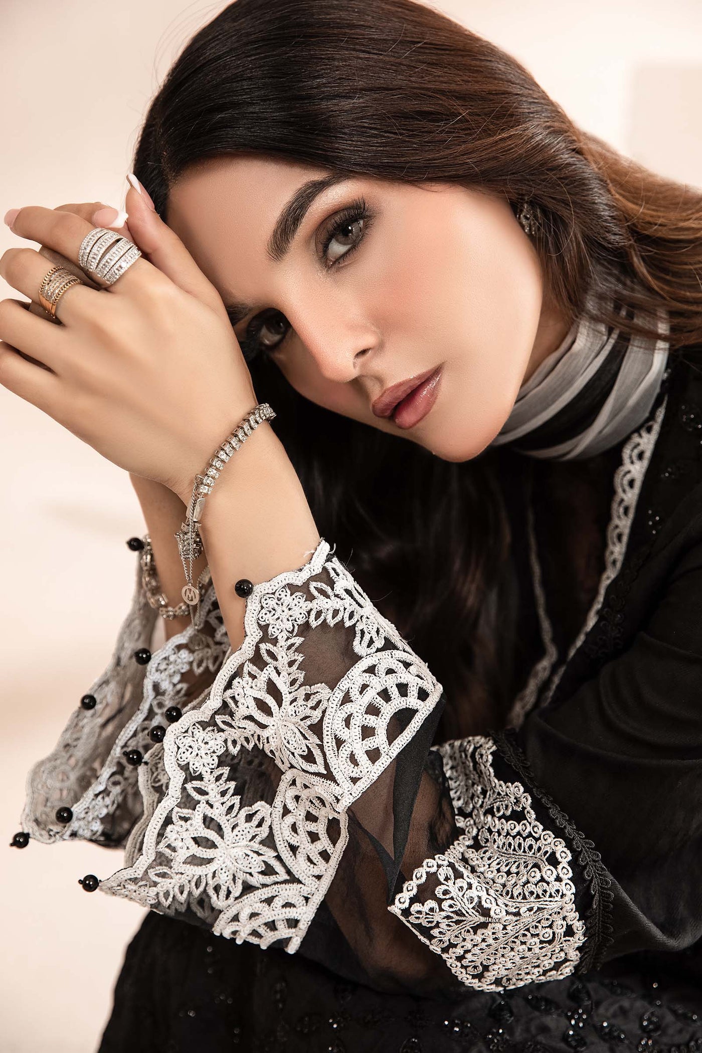 3 Piece Embroidered Self Jacquard Lawn Suit