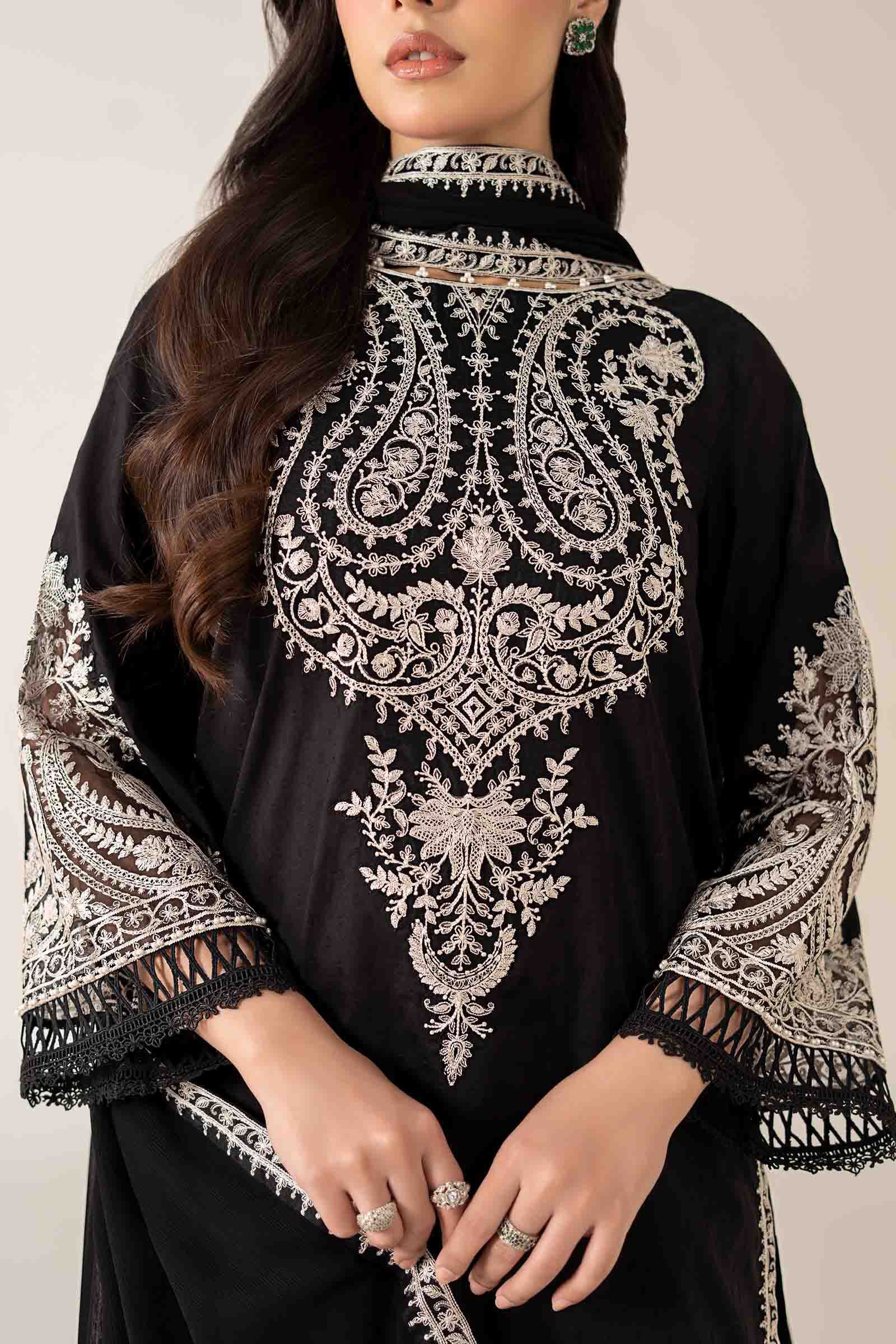 3 Piece Embroidered Dobby Suit