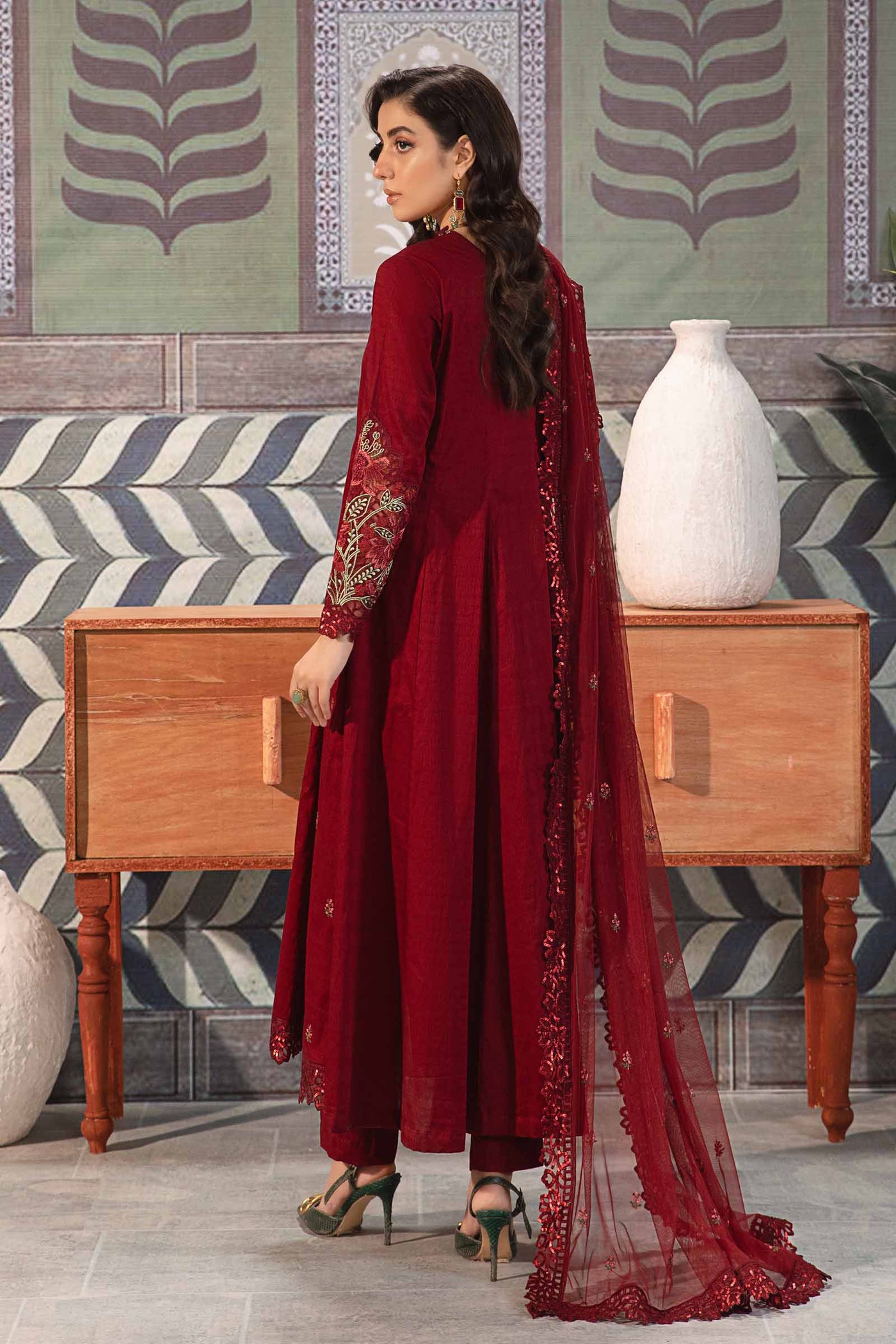 3 Piece Embroidered Dobby Lawn Suit