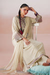 3 Piece Embroidered Raw Silk Suit