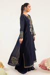 3 Piece Embroidered Raw Silk Suit