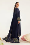 3 Piece Embroidered Raw Silk Suit