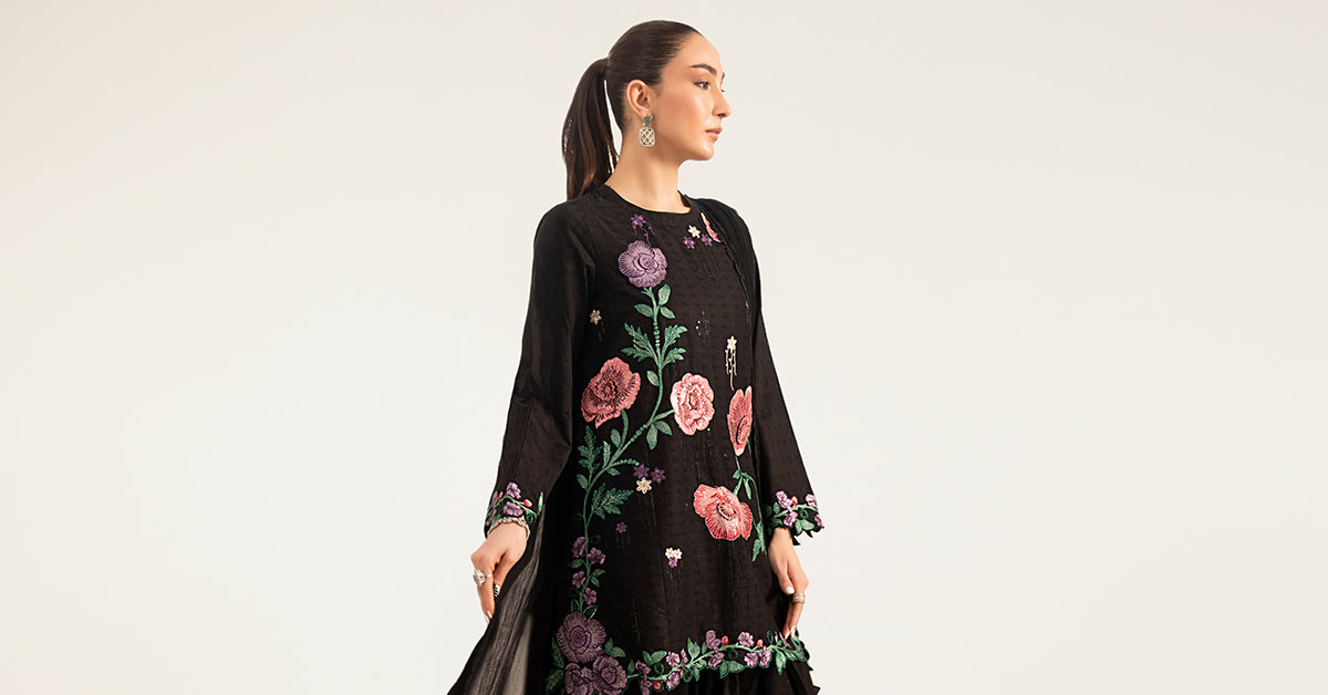3 Piece Embroidered Dobby Lawn Suit