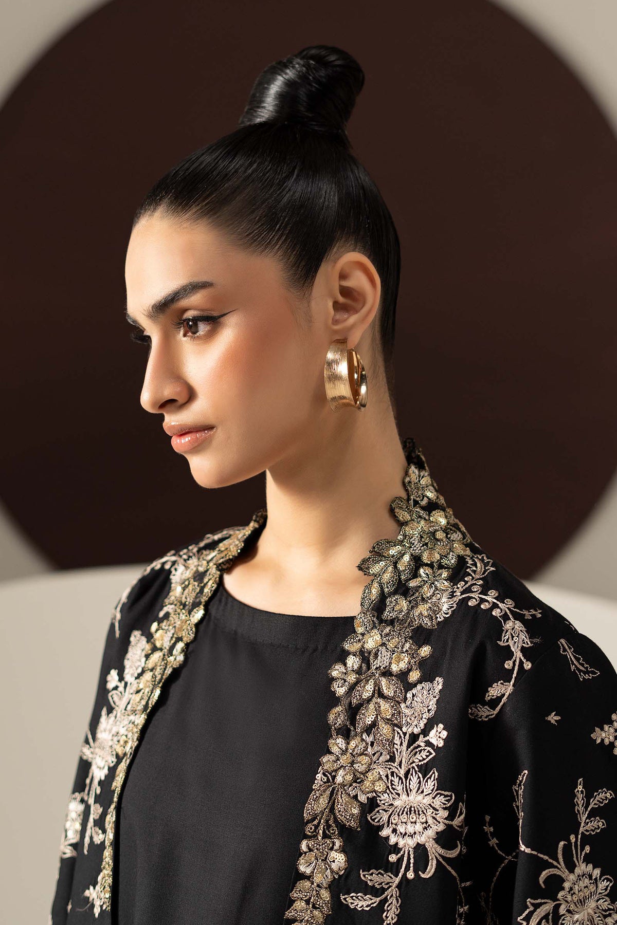 2 Piece Embroidered Linen Suit