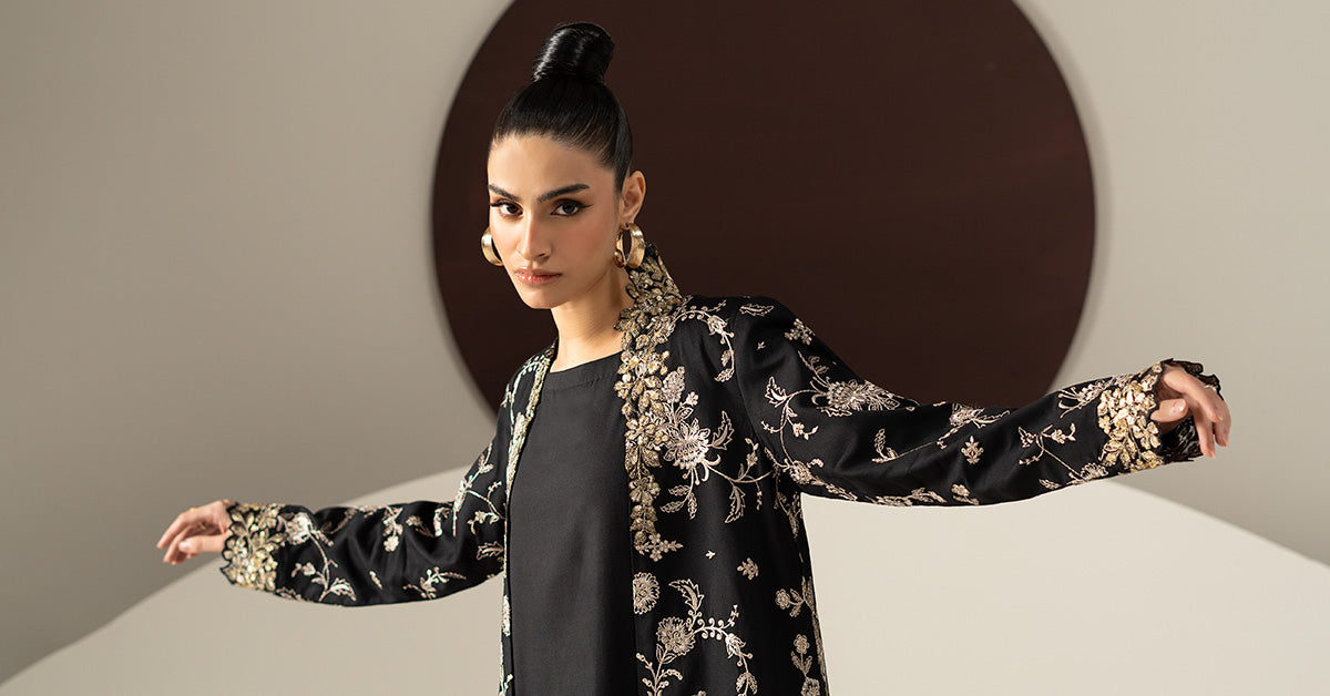 2 Piece Embroidered Linen Suit