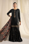 3 Piece Embroidered Dobby Linen Suit