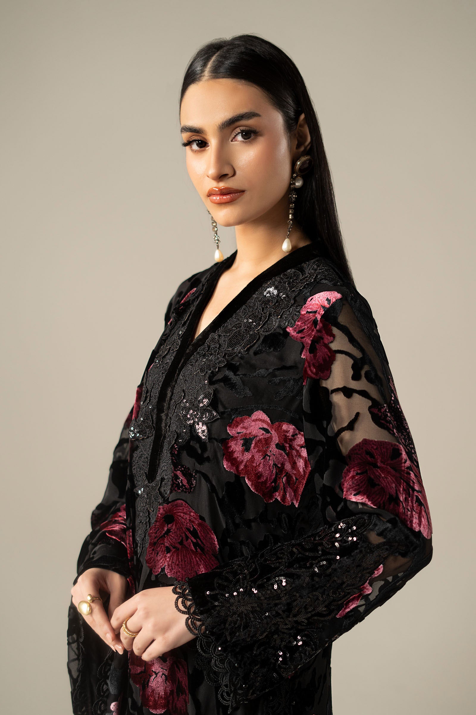 3 Piece Embroidered Palachi Suit