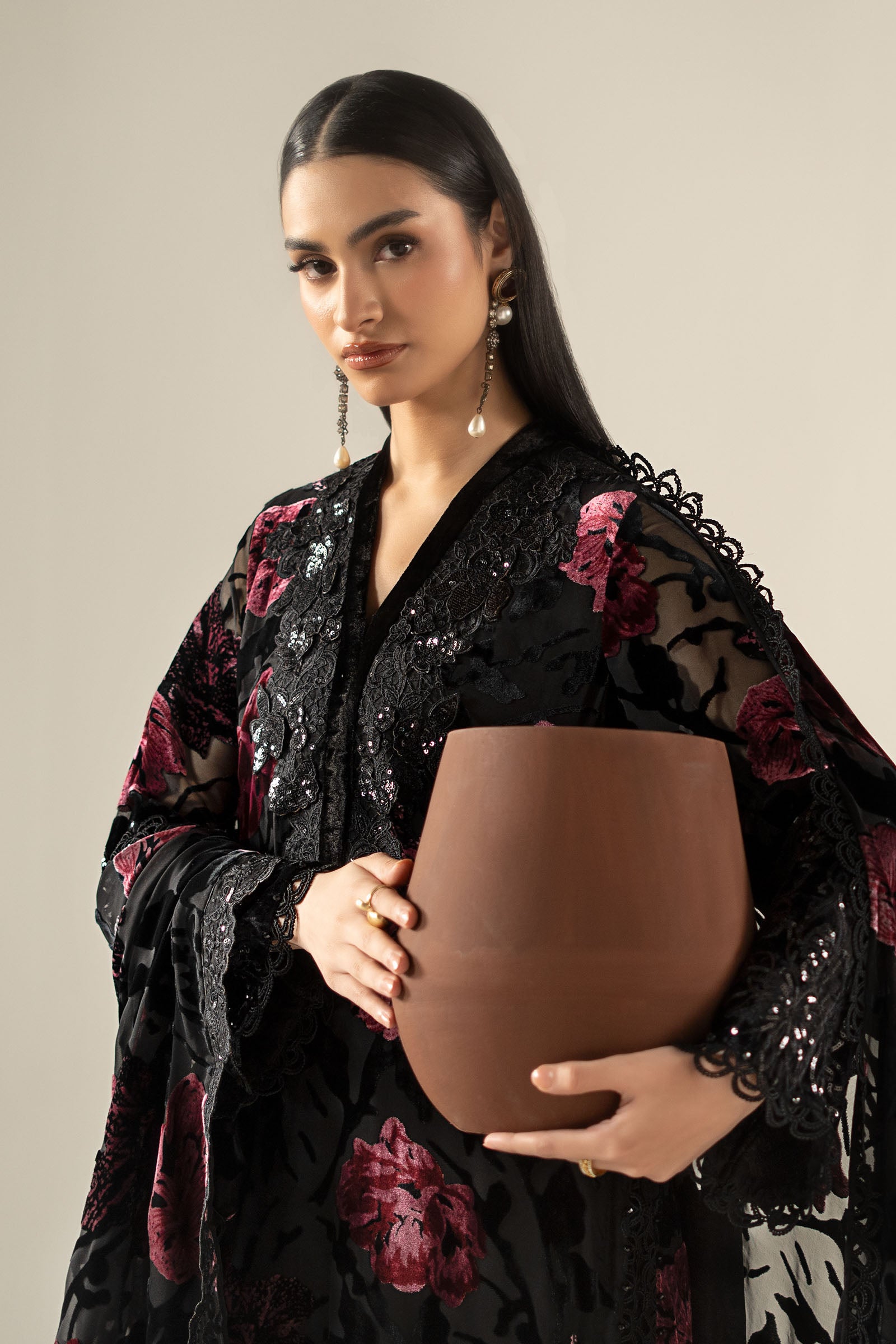 3 Piece Embroidered Palachi Suit