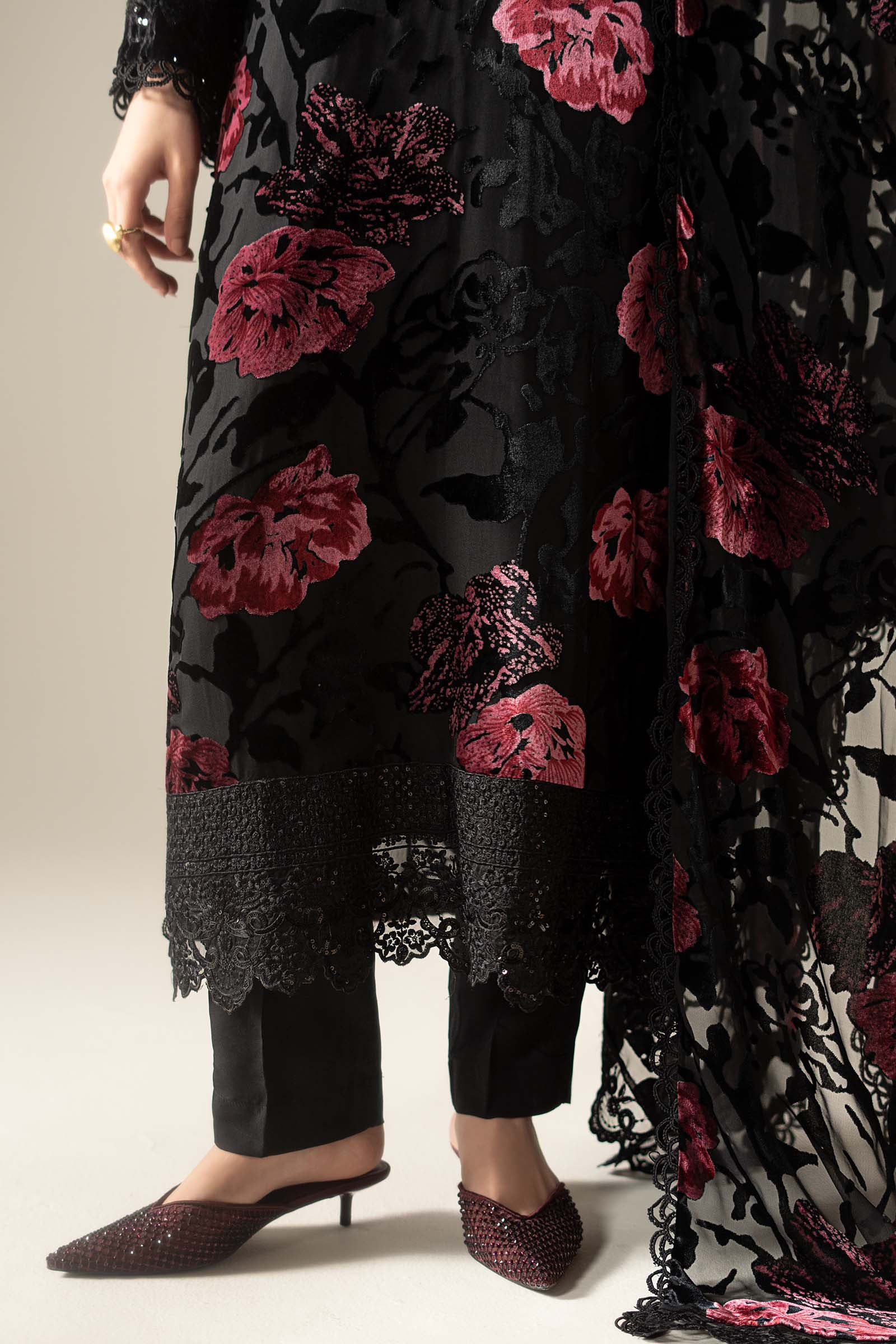 3 Piece Embroidered Palachi Suit