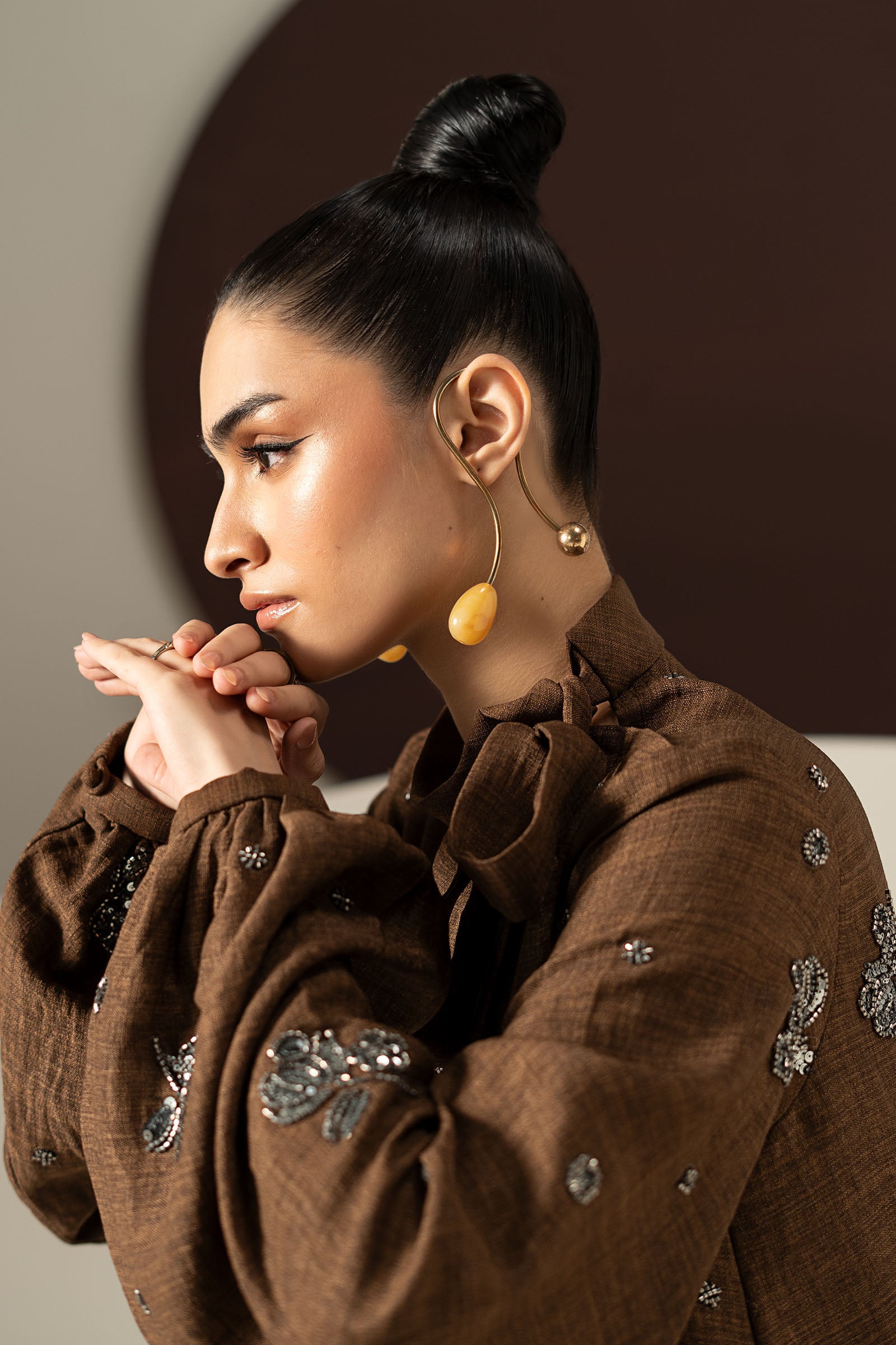 Embroidered Tropical Slub Khaddar Shirt