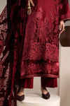 3 Piece Embroidered Velvet Suit