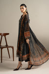 3 Piece Embroidered Raw Silk Suit