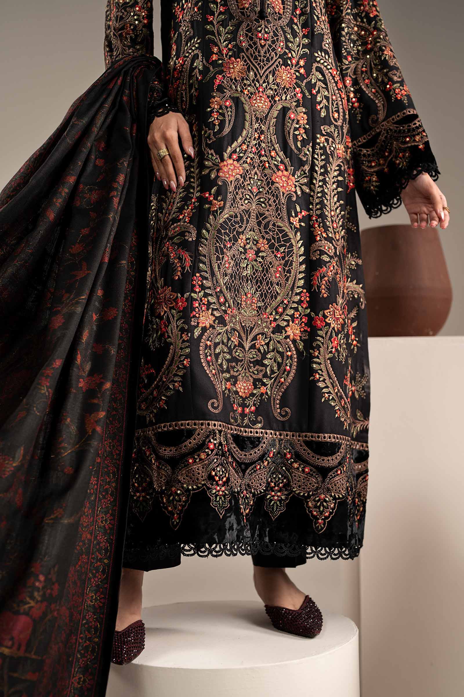 3 Piece Embroidered Marina Twill Suit