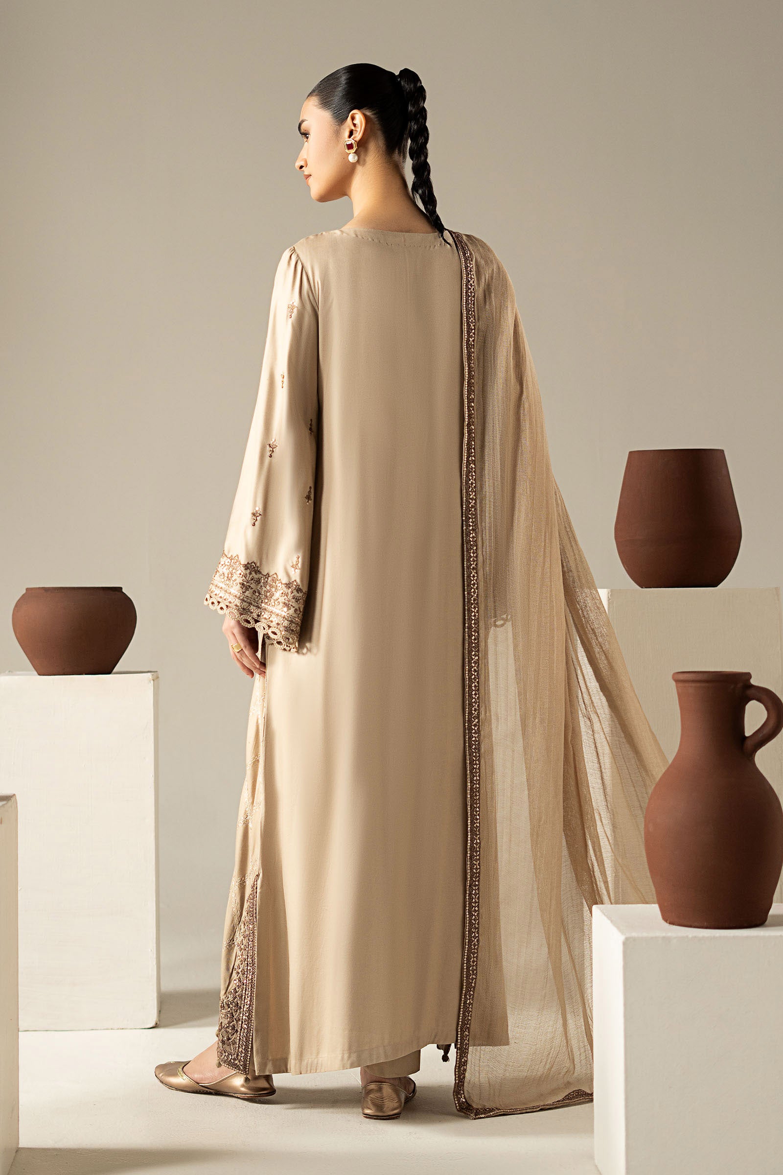 3 Piece Embroidered Marina Twill Suit