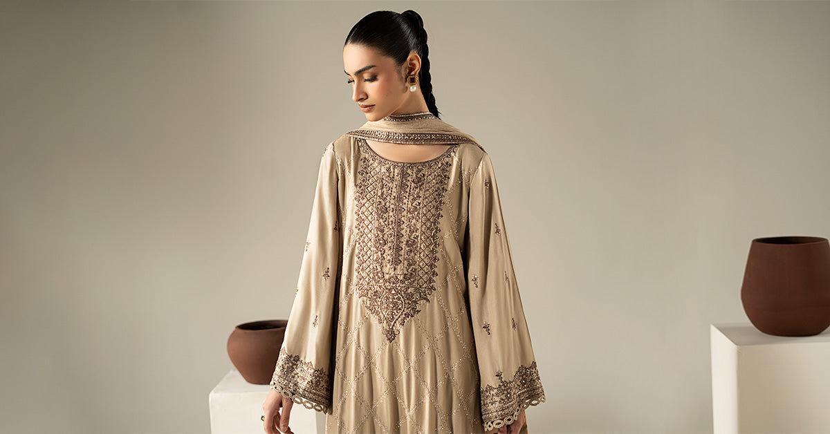 3 Piece Embroidered Marina Twill Suit