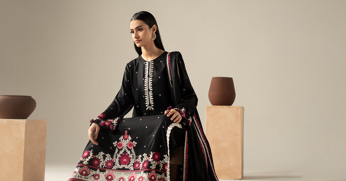 3 Piece Embroidered Marina Twill Suit