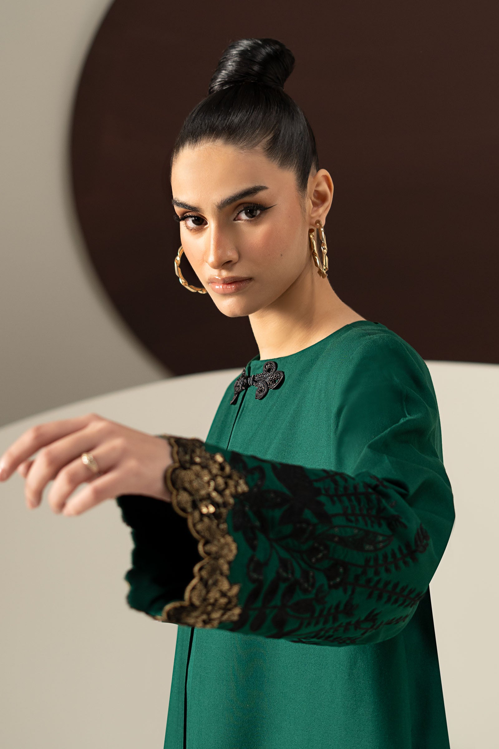 3 Piece Embroidered Linen Suit
