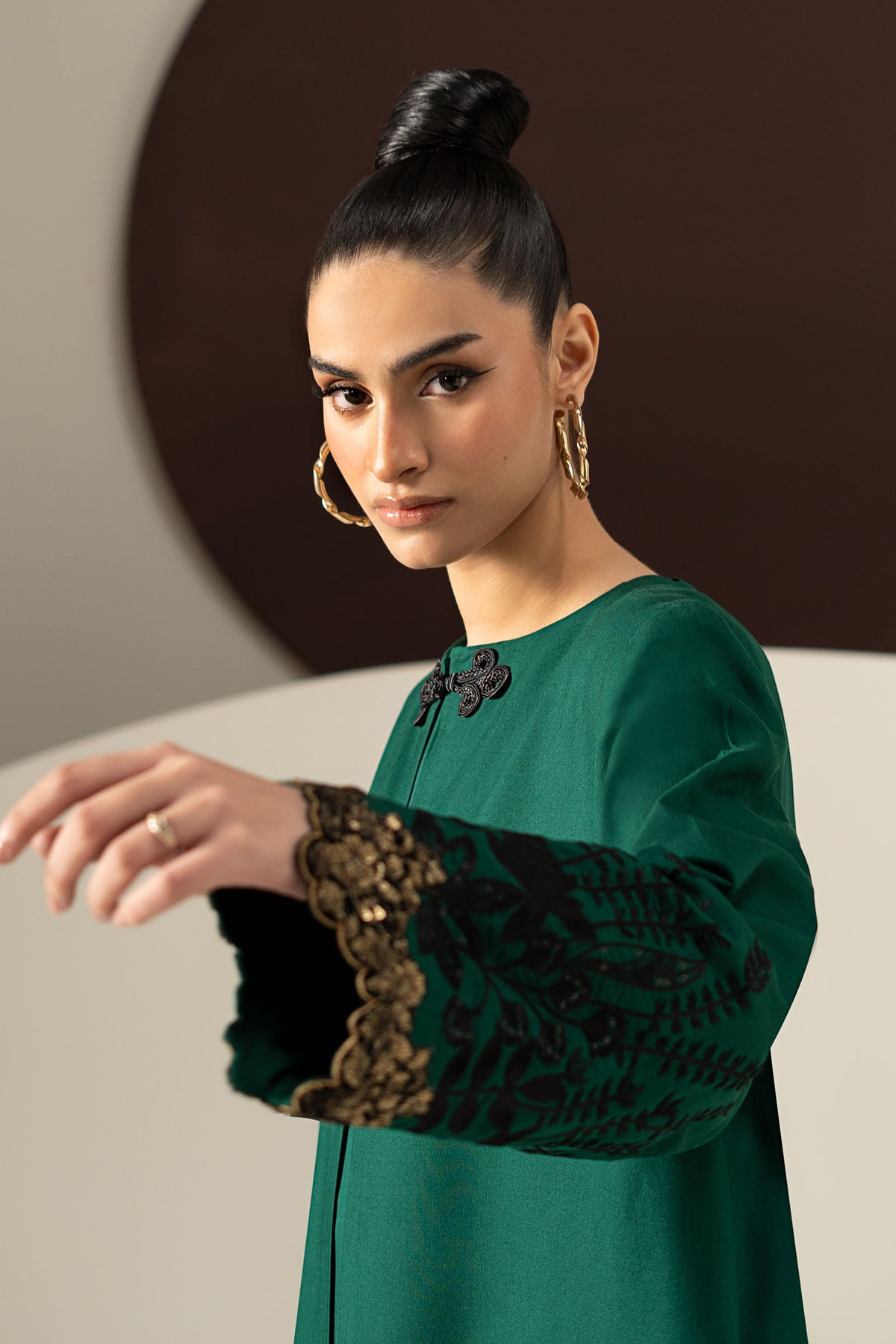 3 Piece Embroidered Linen Suit