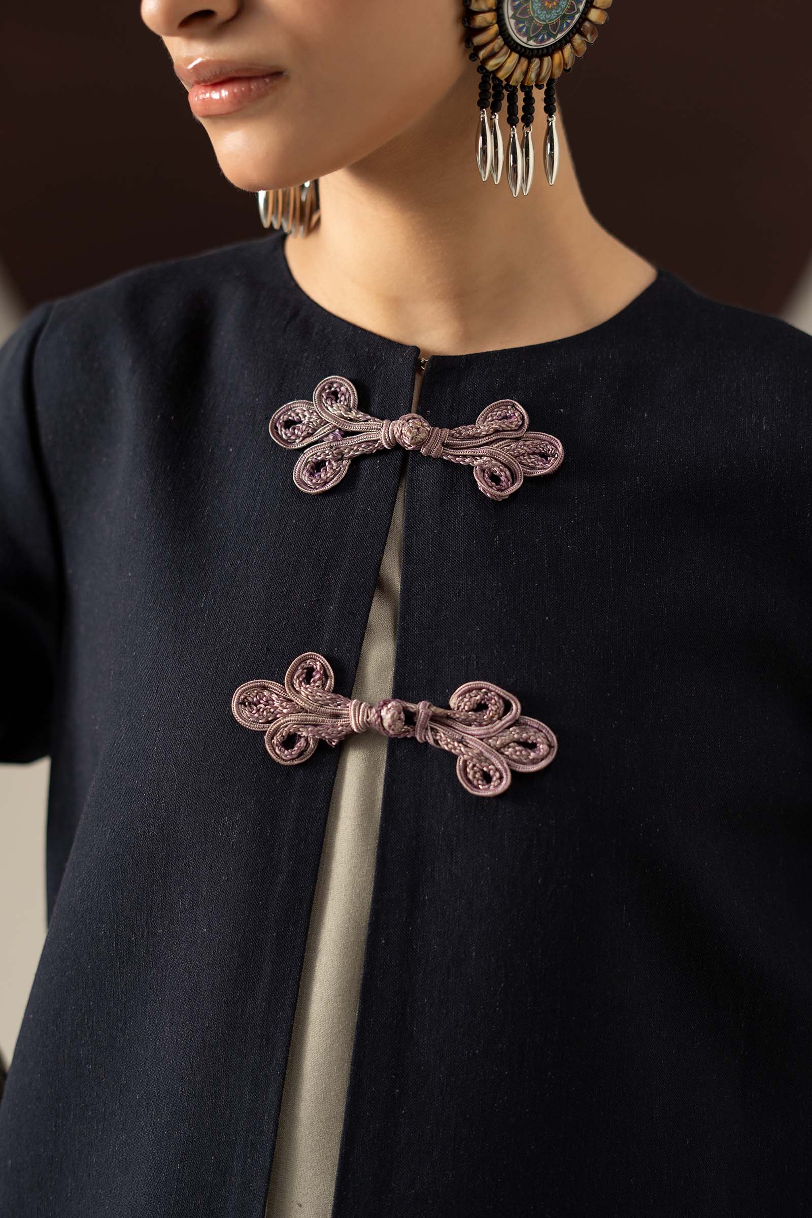 3 Piece Embroidered Linen Suit