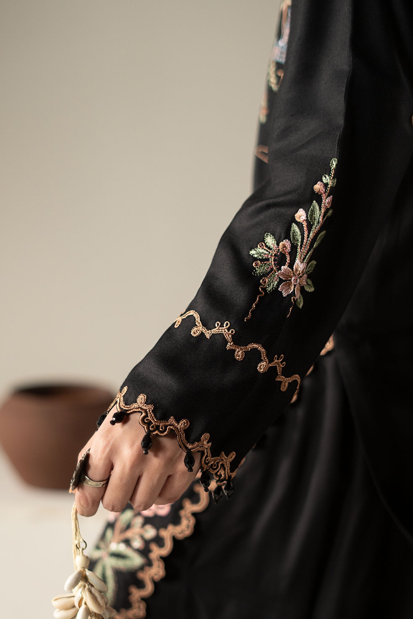 3 Piece Embroidered Marina Twill Suit