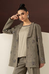 3 Piece Embroidered Tropical Slub Khaddar Suit