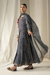 3 Piece Embroidered Raw Silk Suit