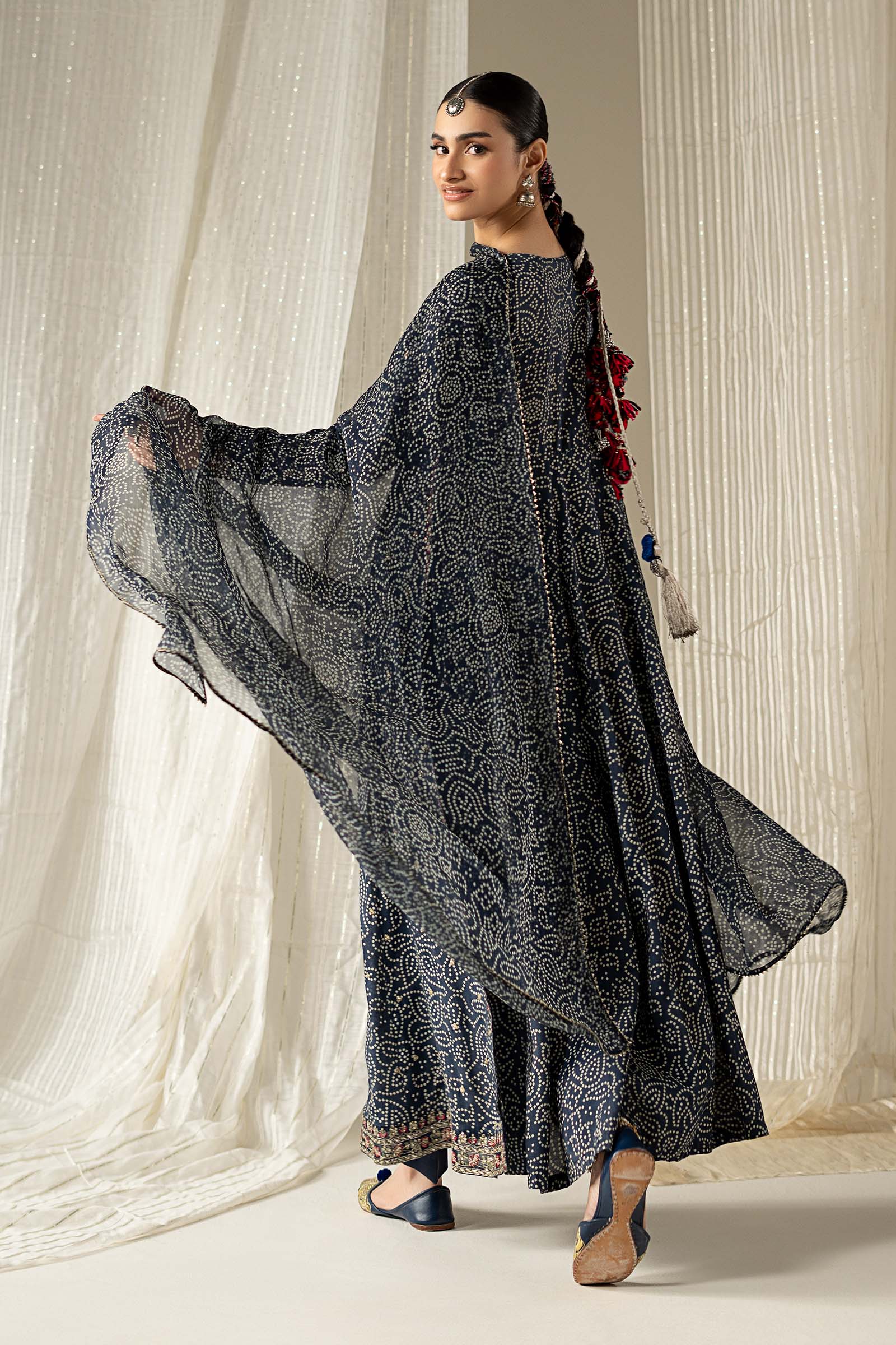 3 Piece Embroidered Raw Silk Suit