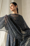 3 Piece Embroidered Raw Silk Suit