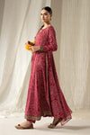 3 Piece Embroidered Raw Silk Suit