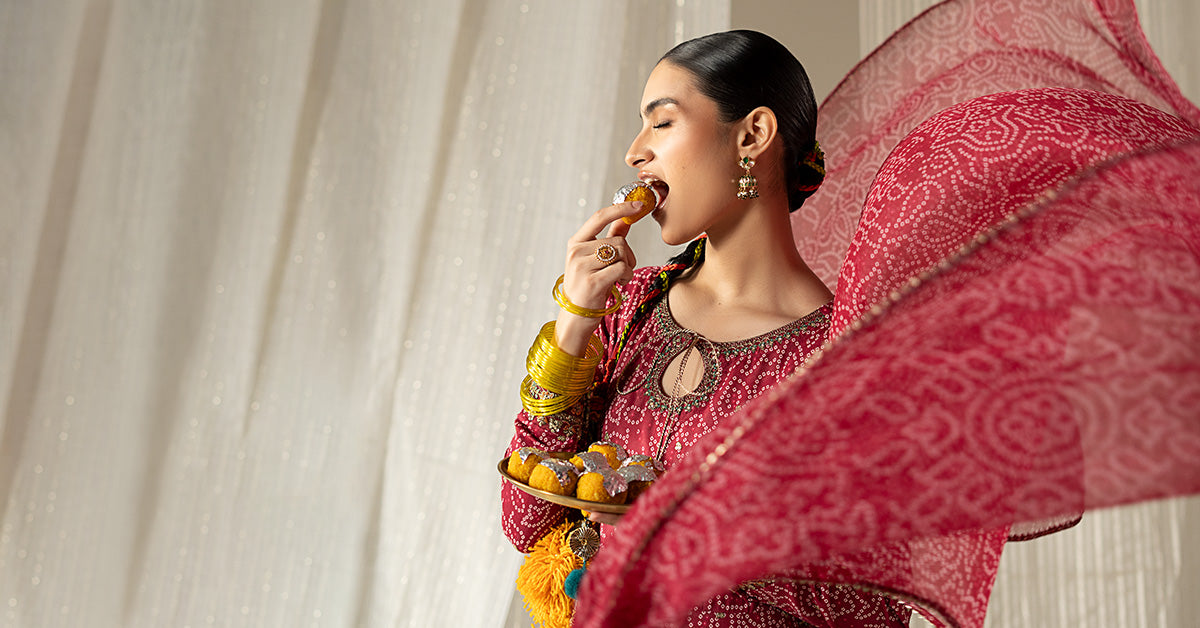 3 Piece Embroidered Raw Silk Suit