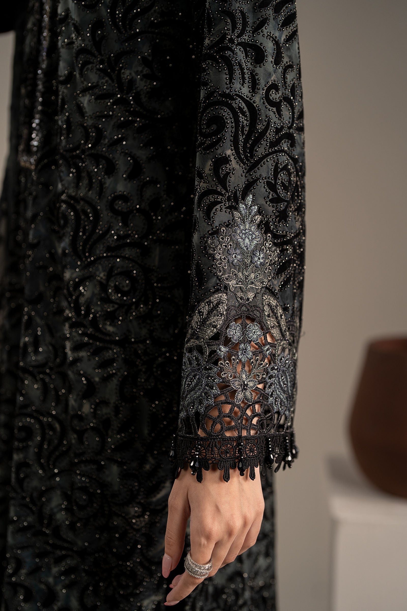 3 Piece Embroidered Palachi Suit