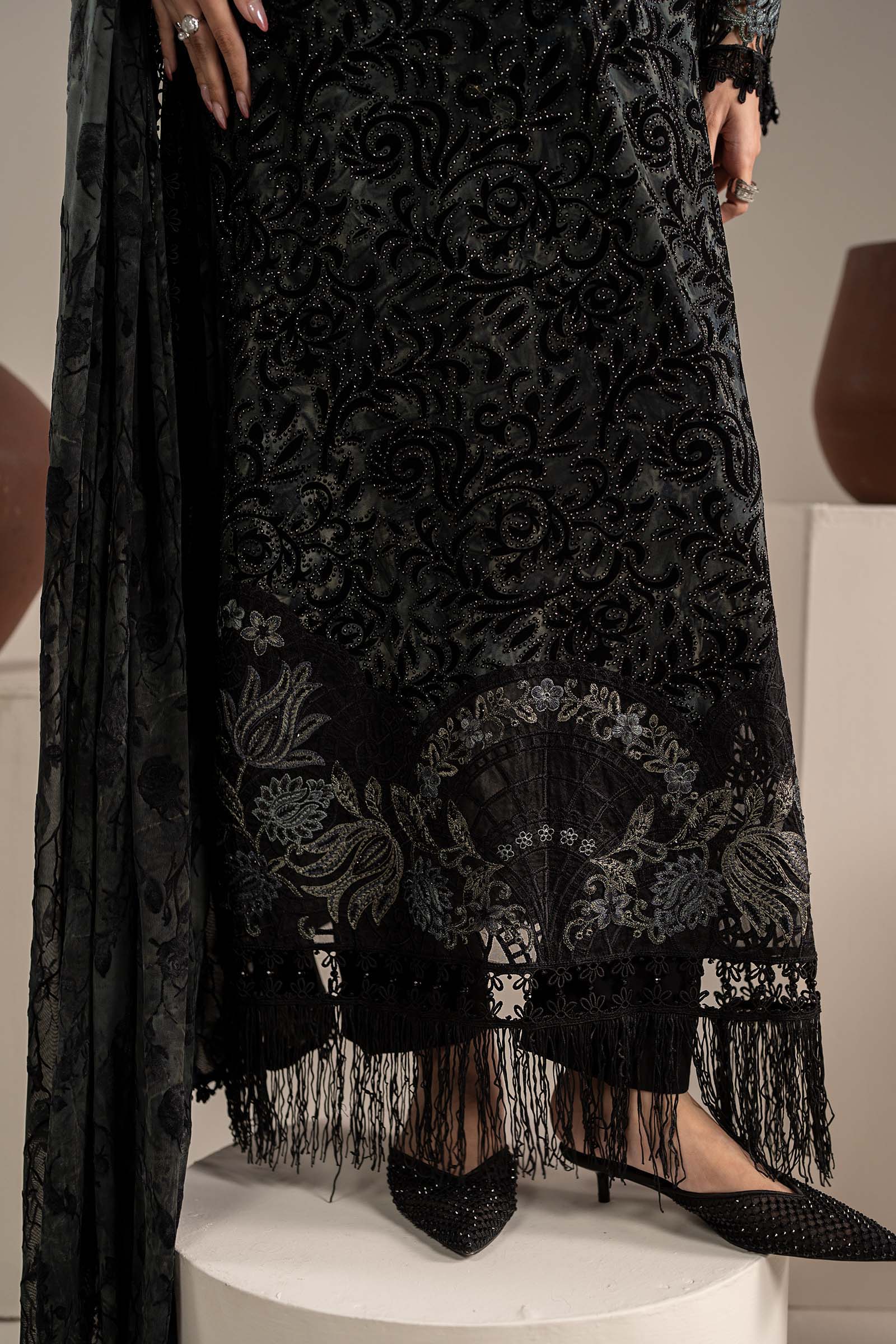 3 Piece Embroidered Palachi Suit