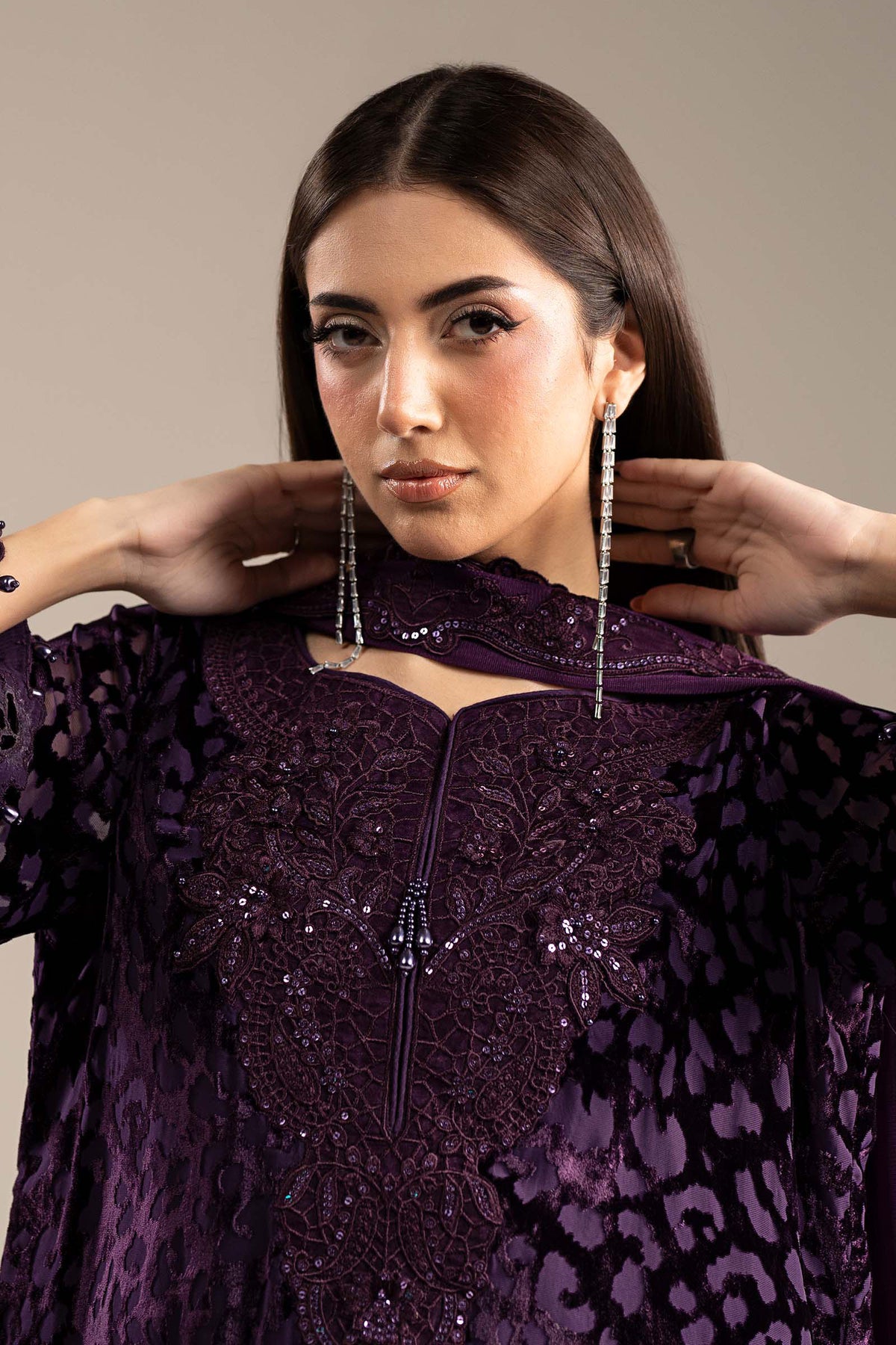 3 Piece Embroidered Palachi Suit