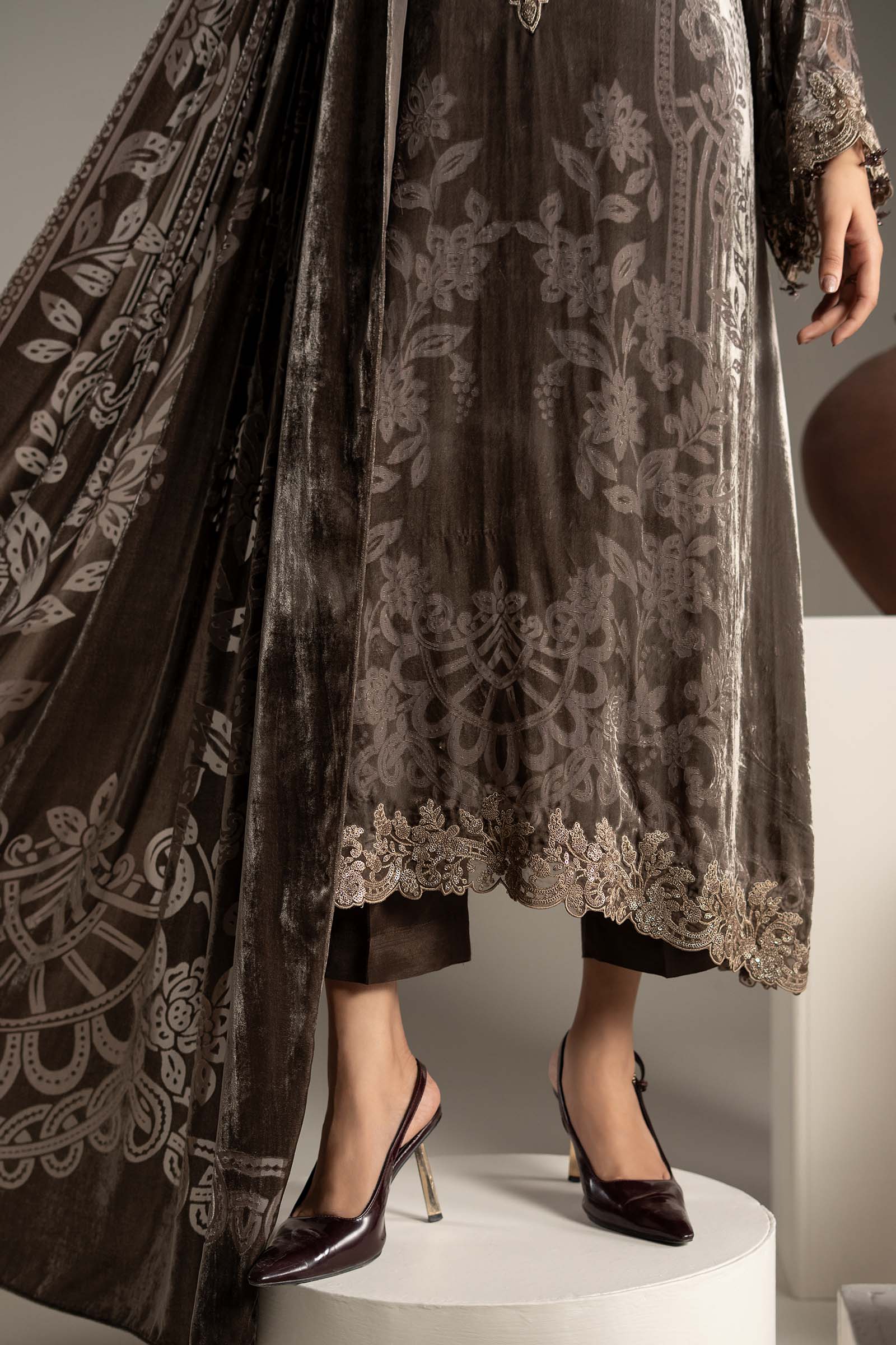 3 Piece Embroidered Palachi Suit
