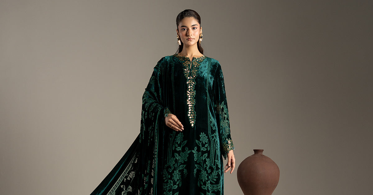 3 Piece Embroidered Palachi Suit