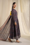 3 Piece Embroidered Raw Silk Suit