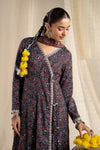 3 Piece Embroidered Raw Silk Suit