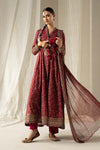 3 Piece Embroidered Raw Silk Suit