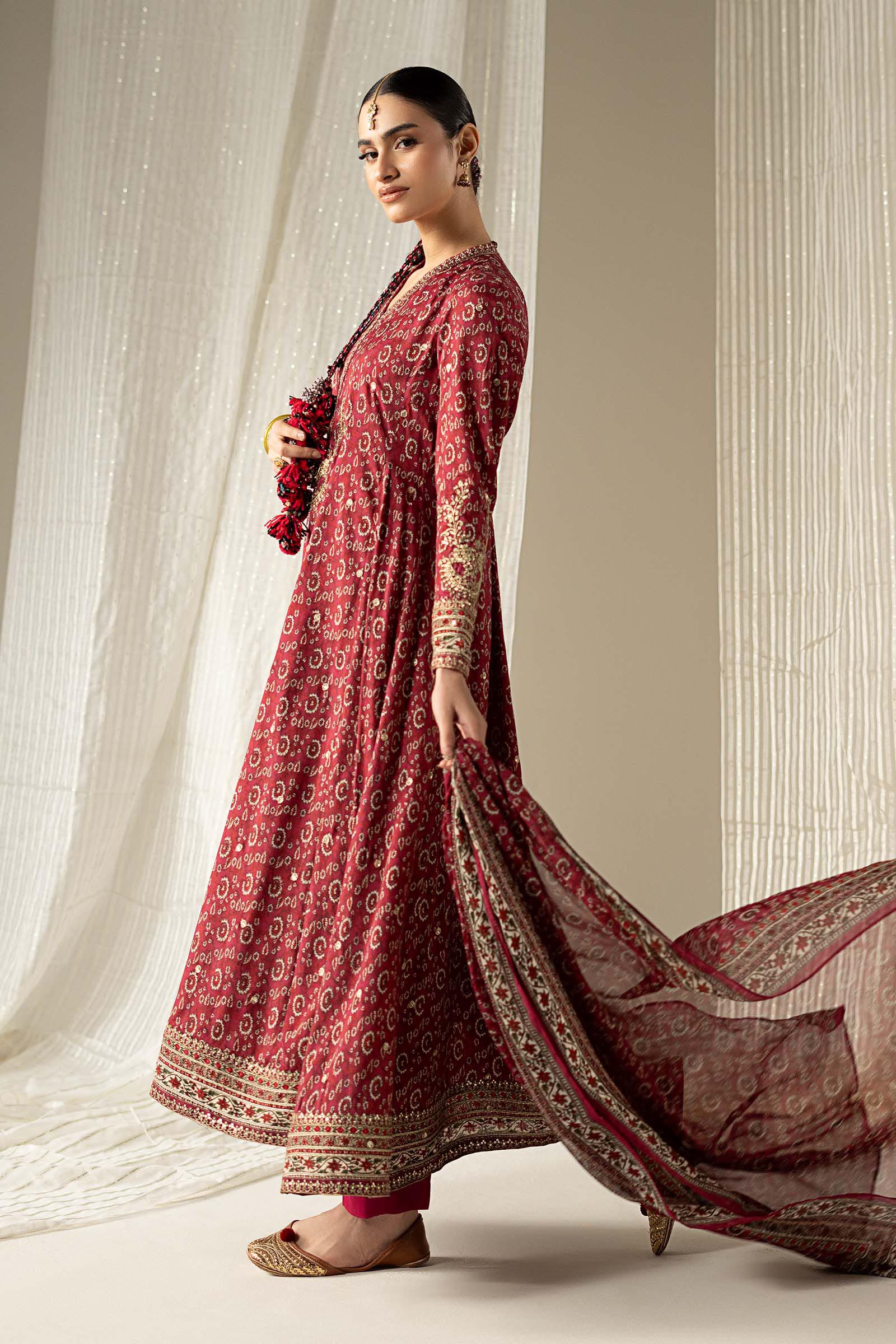 3 Piece Embroidered Raw Silk Suit