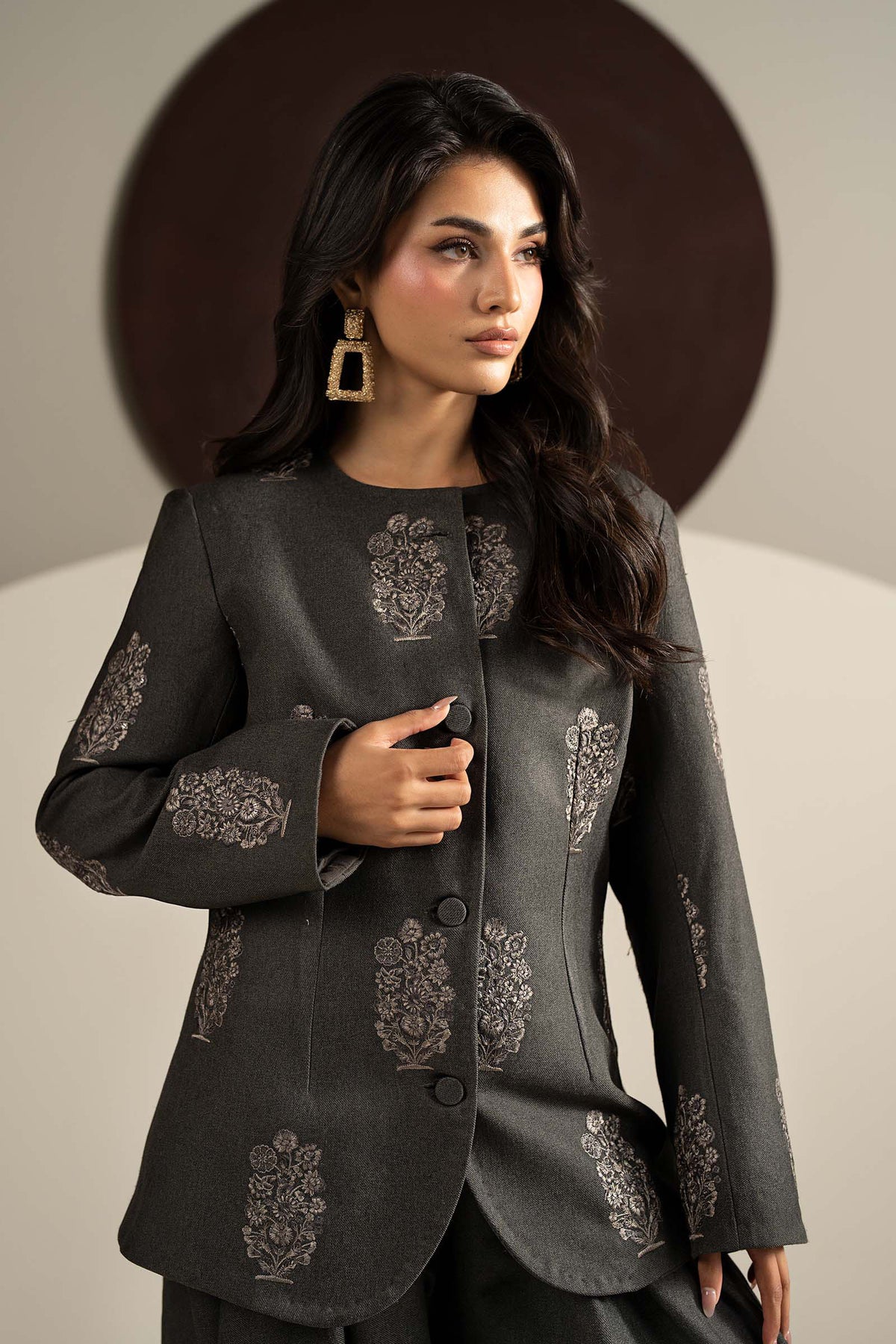 2 Piece Embroidered Suit