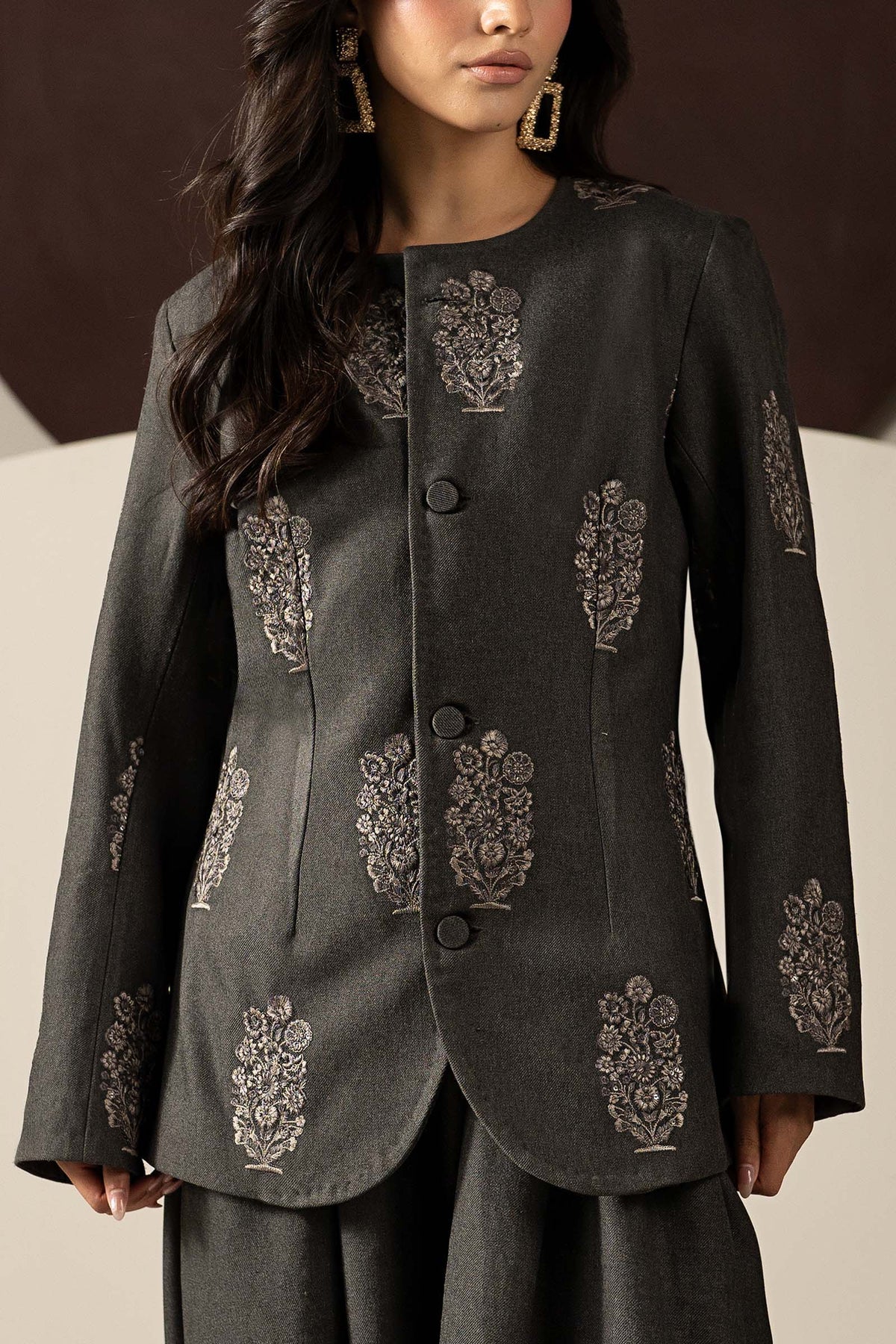 2 Piece Embroidered Suit