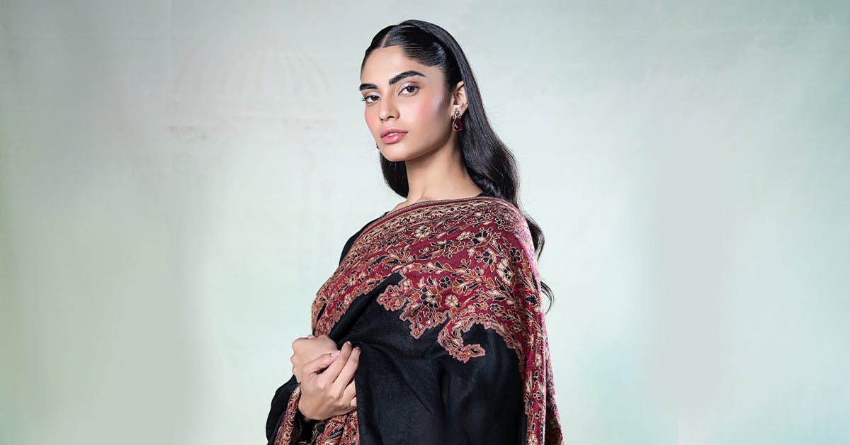 3 Piece Embroidered Linen Suit