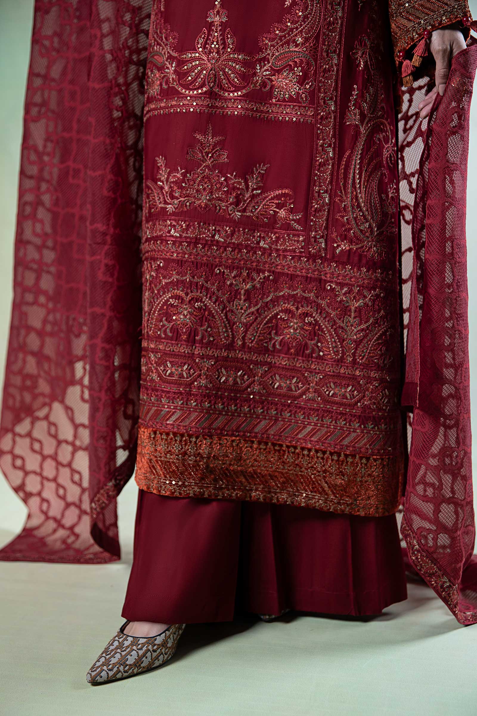 3 Piece Embroidered Khaddar Suit