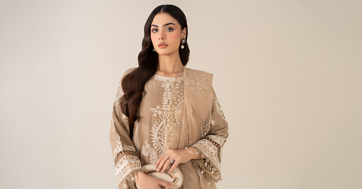 3 Piece Embroidered Suit